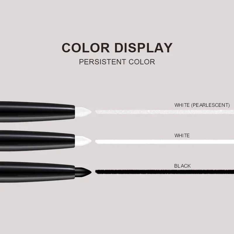 Eyeliner Gel Pencil Waterproof Sweatproof Long-lasting Non-smudging Matte Pearlescent White Black Eyeliner Pen Eye Makeup Tool Y240813