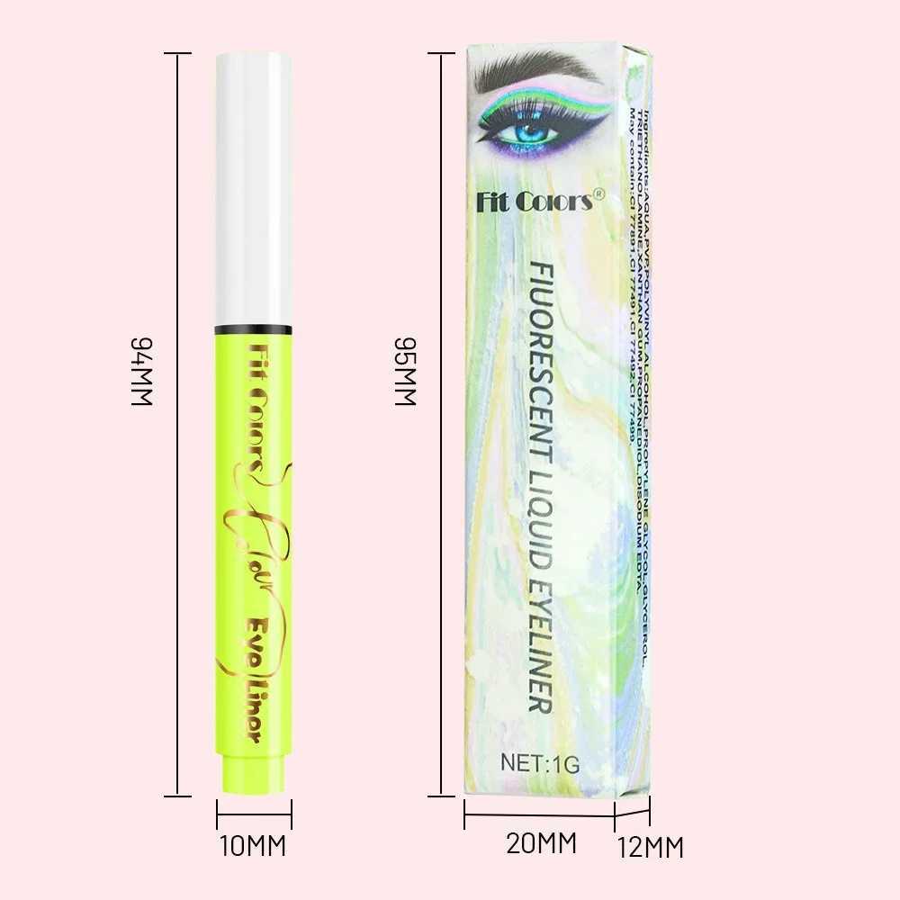 Eyeliner Pen Liquid Green Yellow Pink UV Luminous Colorful Light Neon Eye Liner Waterproof Face Body Paint Pen Festival Makeup Y240813