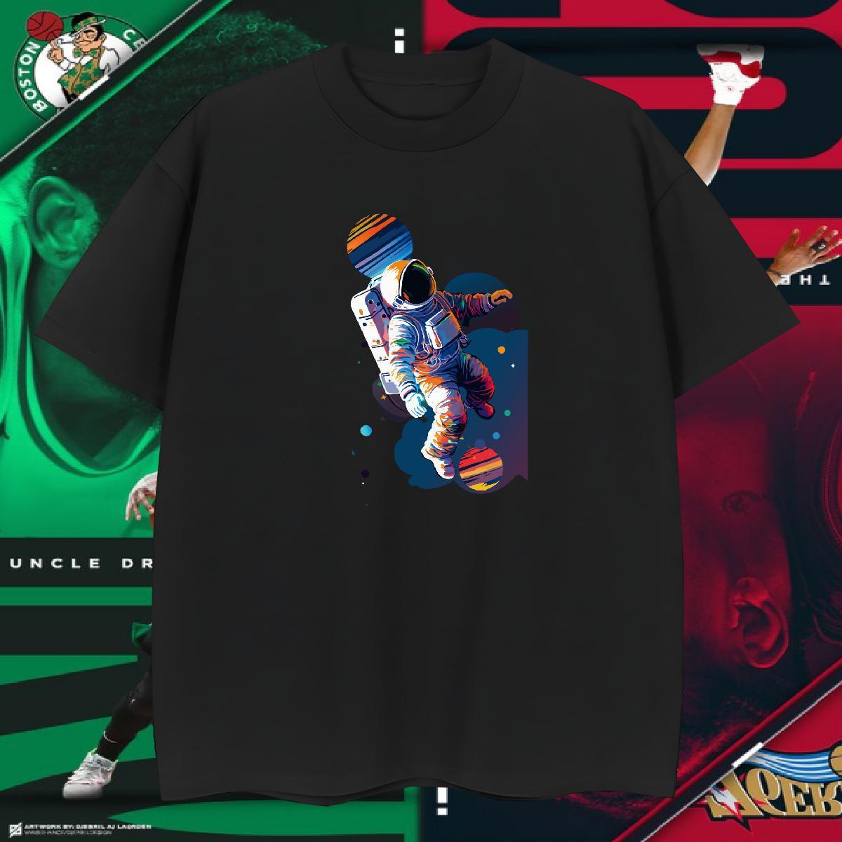 T Shirts Men 230g 100% Cotton cosmonaut Daily Wear Breathable Short Sleeve Custom Printing Couples T Shirts Classic Wholesale Clothings