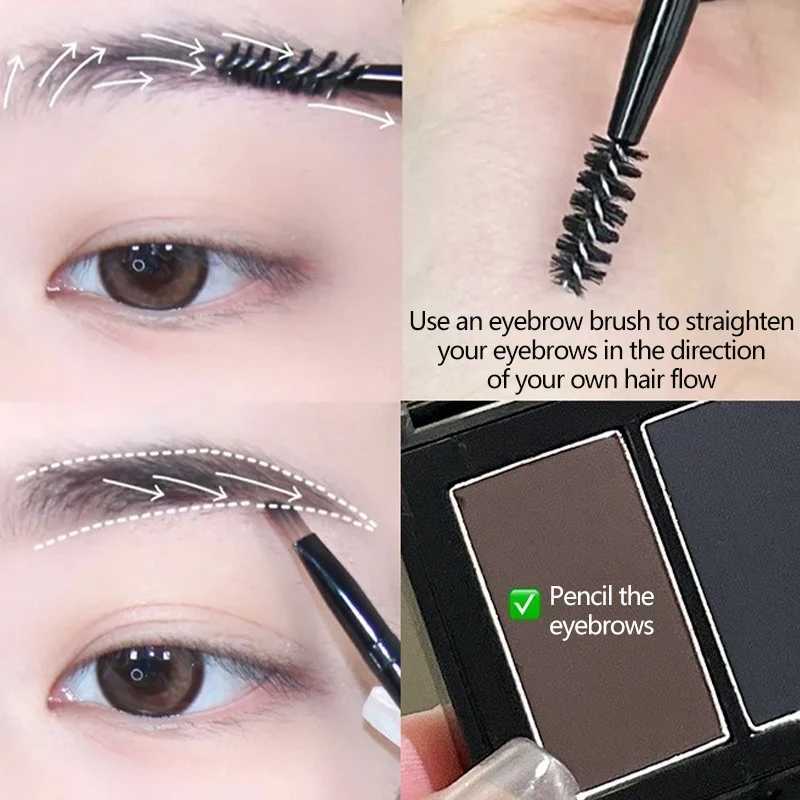 Waterproof Matte Eyeliner Powder Palette Double-color Eyebrow Powder Quick Dry Smooth Black Brown Eye Shadow Makeup Cosmetics Y240813