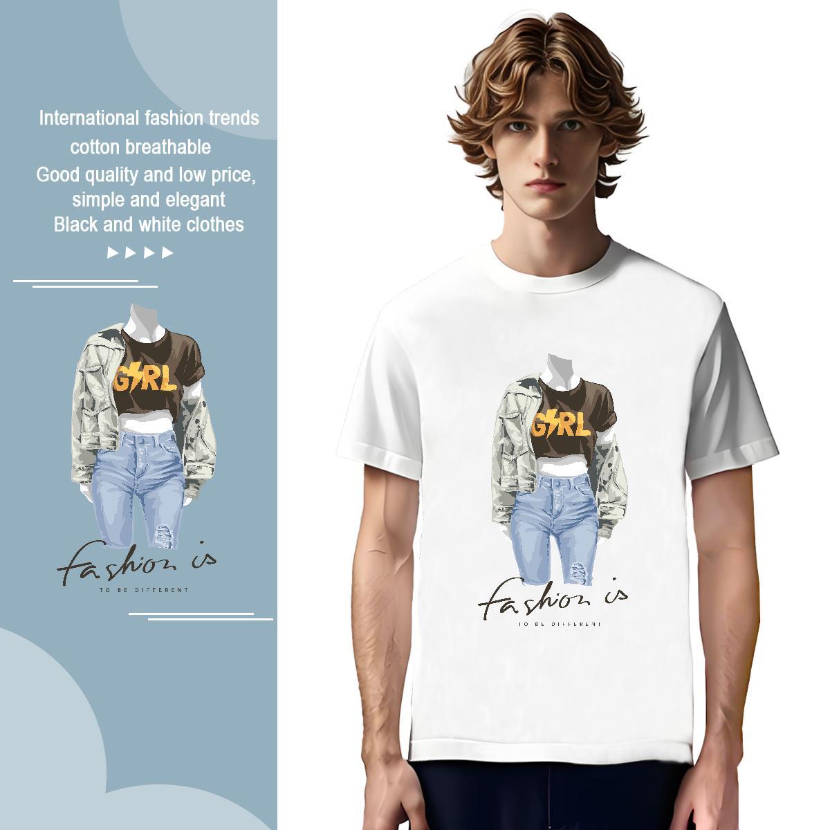 Mens T Shirts 230g 100% Cotton character Casual Daily Wear Breathable Short Sleeve Oversized 4XL Men Tees Fashion Designer Cool Tees Shirts