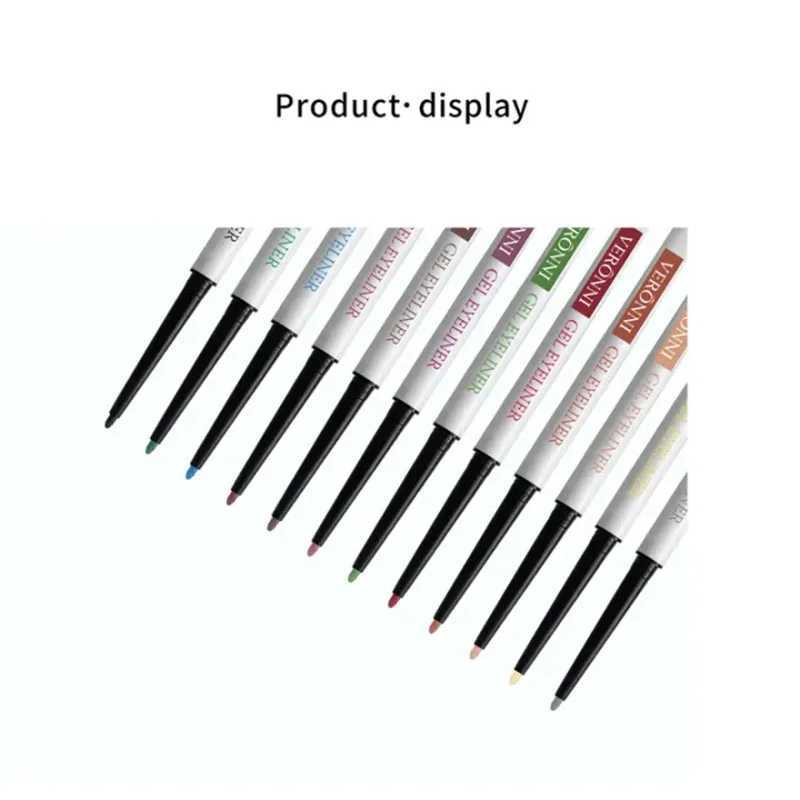 12pcs/Set Ultra Thin Silky Matte Liquid Eyeliner Waterproof Non Smudging Lasting Lying Silkworm Eye Liner Eyes Makeup Y240813
