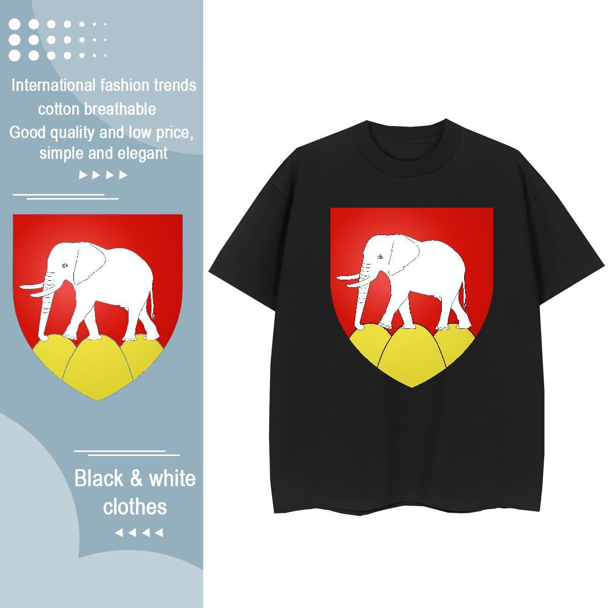 Unisex Men T Shirts elephant O Neck Short Sleeves Casual Daily Wear DIY Printed 230g 100% Cotton Tshirts Casual New Top Tees