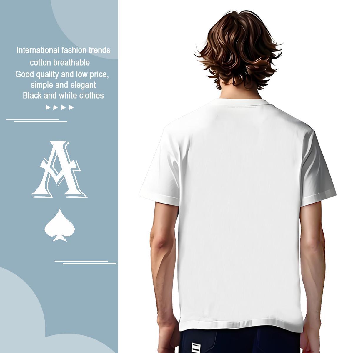 Classic letter T Shirts Men Sport Tshirts 230g 100% Cotton New Breathable Short Sleeve Floral Print Tees Shirts