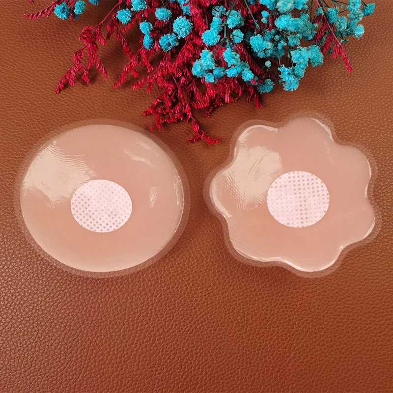 Reusable silicone Nipple cover womens bra sticker breast Petal strapless bra invisible chest pad chest stickerXJ250324