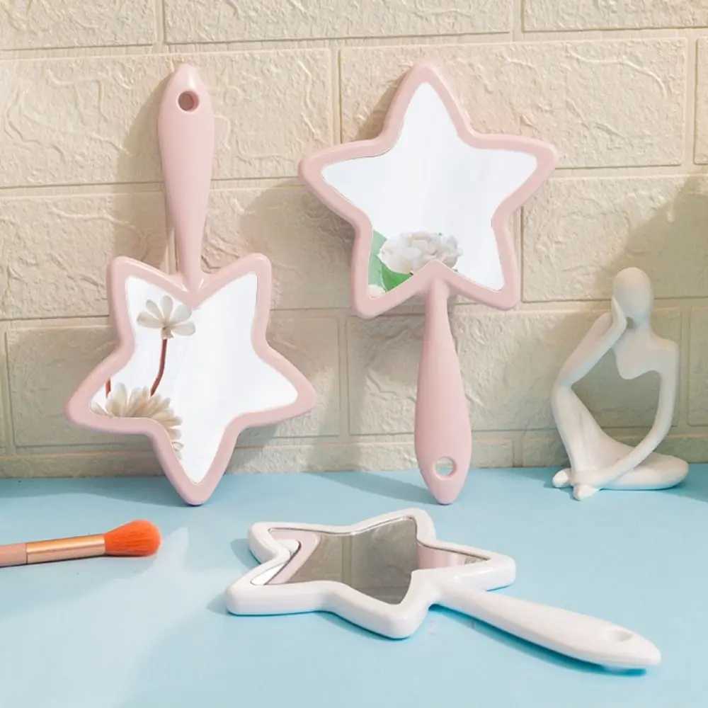 Cute star shaped makeup mirror makeup mirror handheld makeup mirror creative compact mirror W240813