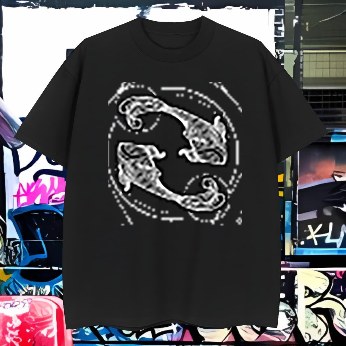 T Shirts Men 230g 100% Cotton line Street wear Hip Hop Crew Neck Custom Cartoon Men Tees Casual New Brand Wear