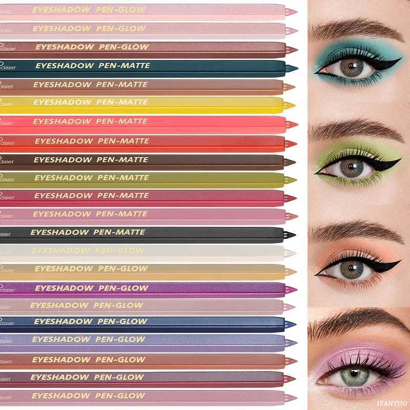 24Color Optional Eye Shadow Slim Tip Soft Eyeliner Gel Pencil High Gloss Shimmer Matte Highlighter Makeup Pen With sharpener Y240813