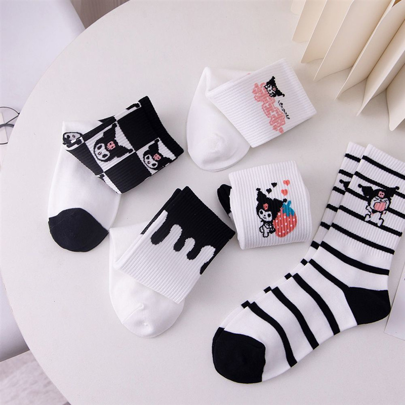 Wholesale Socks Autumn Socks Children's Long Tube Ins Trendy Versatile High Beauty Forest Series Middle Tube Student White Cute