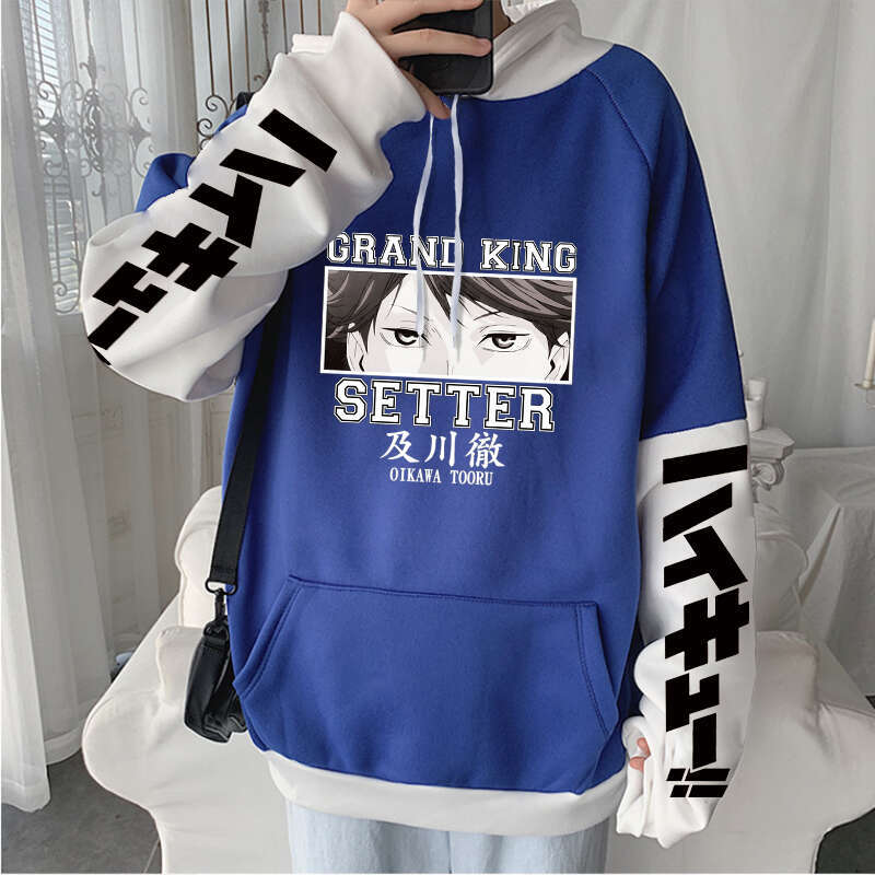 Anime Haikyuu Haruku Oikawa Tooru Eyes Manga Hoodies Unisex Long Sleeve Oversized Winter Volleyball Junior Cartoon Sweatshirts