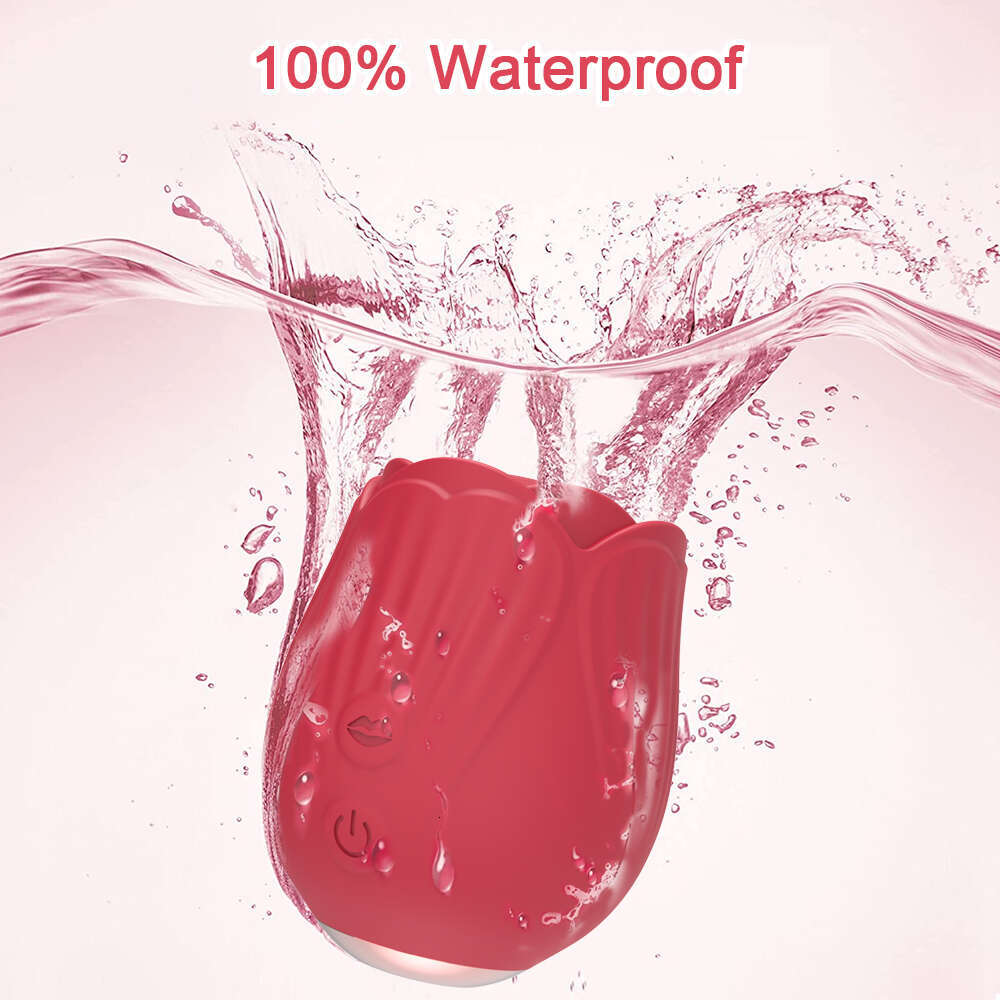 Rose-Clit Sucking Tongue Licking Vibrator Toy for Women Clitoris Stimulator with Oral Nipple Female Sex Toys Goods for Adults 18