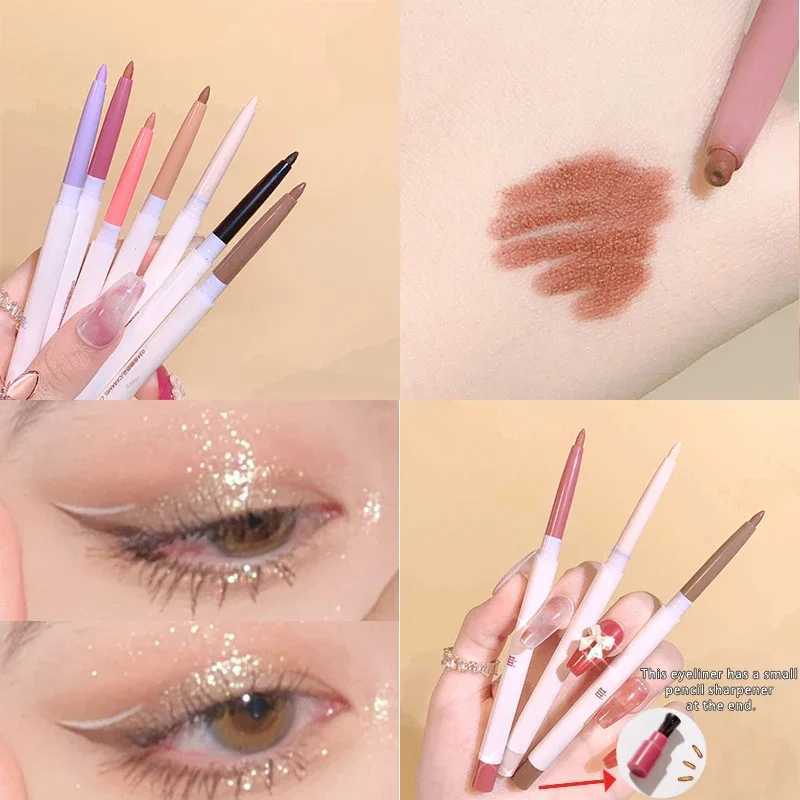 Purple Eyeliner Pen Long Lasting Anti-fainting Quick Drying Eye Liner Gel Pen Lying Silkworm Pencil Eye Beauty Makeup Cosmetics Y240813