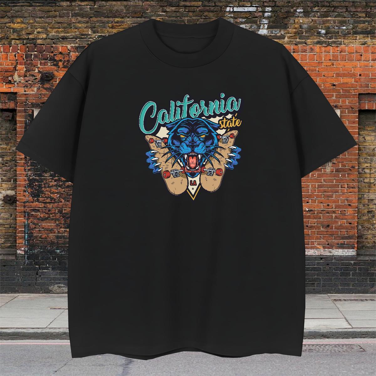 Cool T-Shirts Crew Neck Breathable Summer Casual Custom Anime 230g Cotton Men Tops Tees Classic Clothings