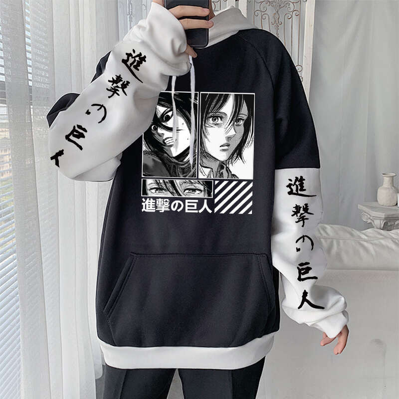 Hot Anime Attack On Titan Plus Size Hoodie Ackerman Mikasa Graphic Printed Hooded Men Women Sweatshirts Haruku Warm Streetwear