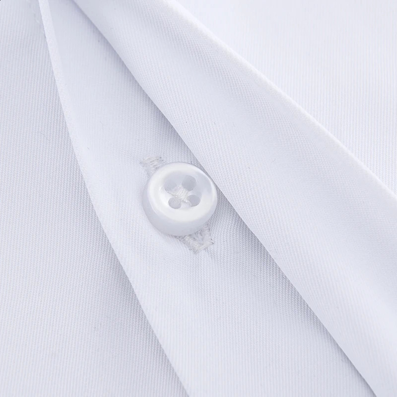 Mens French cuffs dress shirt long sleeve fit elegant gentleman romantic wedding party business fashion white shirts 240814