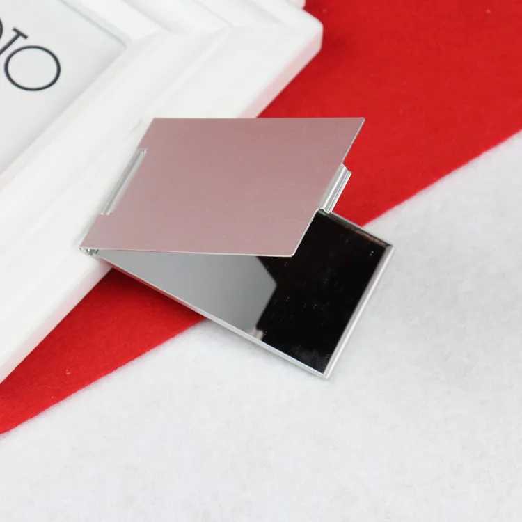 Aluminum folding mirror mini compact pocket mirror makeup stand portable small mirror vanity foldable makeup tool W240813