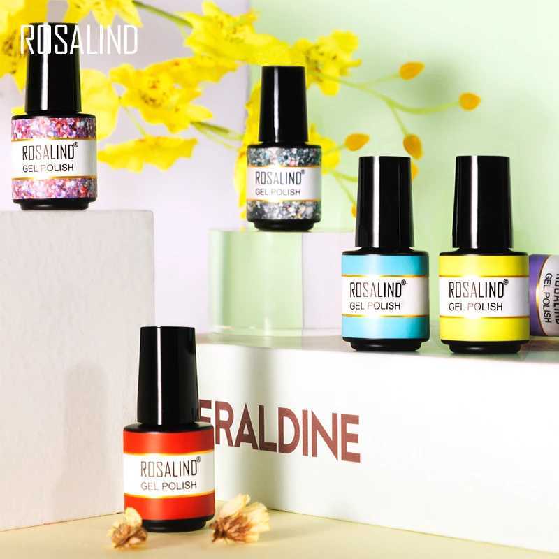 Rosalind Nail Gel Polish Nail Supplies Varnishes Glitter Semi Permanent Nail Art Manicure DIY Design Top Base Coat UV GelM240814