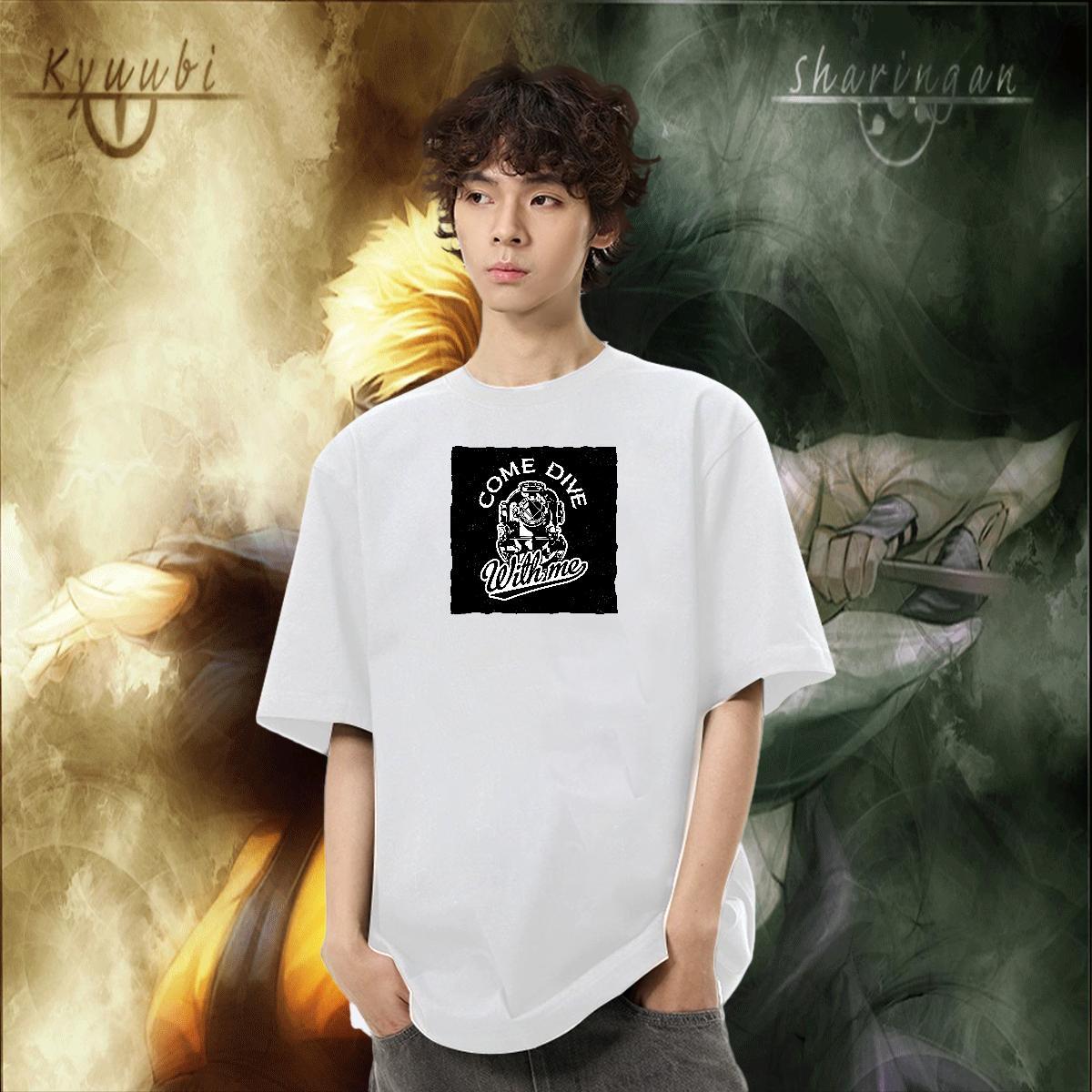Unisex Men Clothes T-Shirt Outdoor 100% Cotton 230g DIY Printed O Neck Short Sleeves camera T-Shirts Fashion Casual Tees