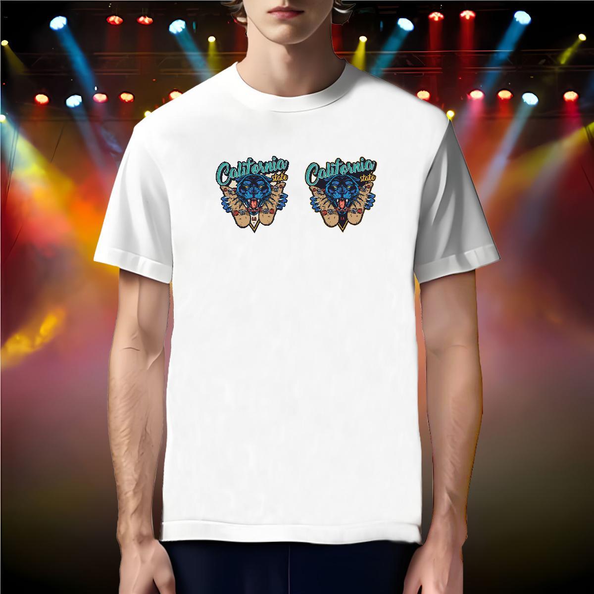 Wholesale Mens T Shirts leopard O-Neck Short Sleeve Street Casual Graphic 230g Pure Cotton Tshirt for Man Woman New Arrival Top Tees