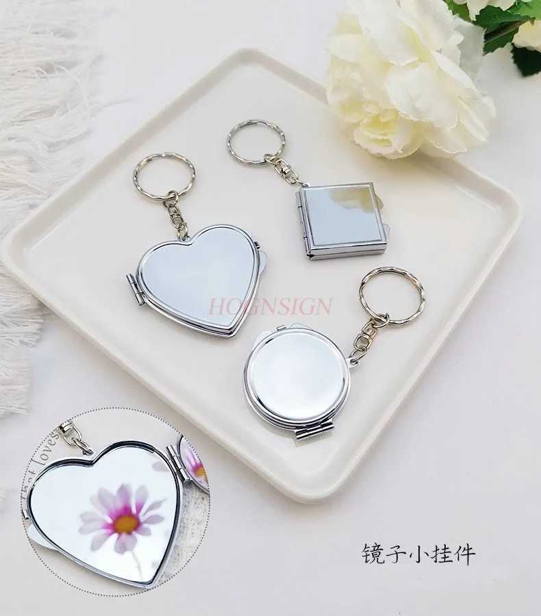 Portable Mirror Keychain Mobile Pendant Girl Single Face Mirror Makeup Mirror W240813