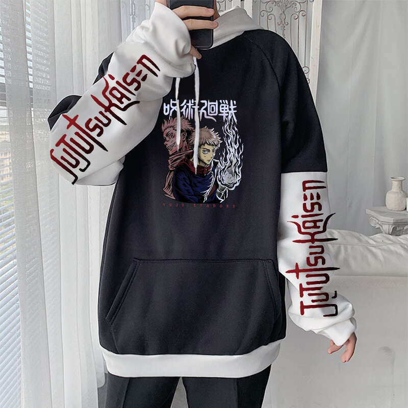 Anime Japanese Jujutsu Kaisen Hoodies Gothic Sukuna Ryoumen Yuuji Itadori Autumn Winter Men Plus Size Long Sleeve Sweatshirts