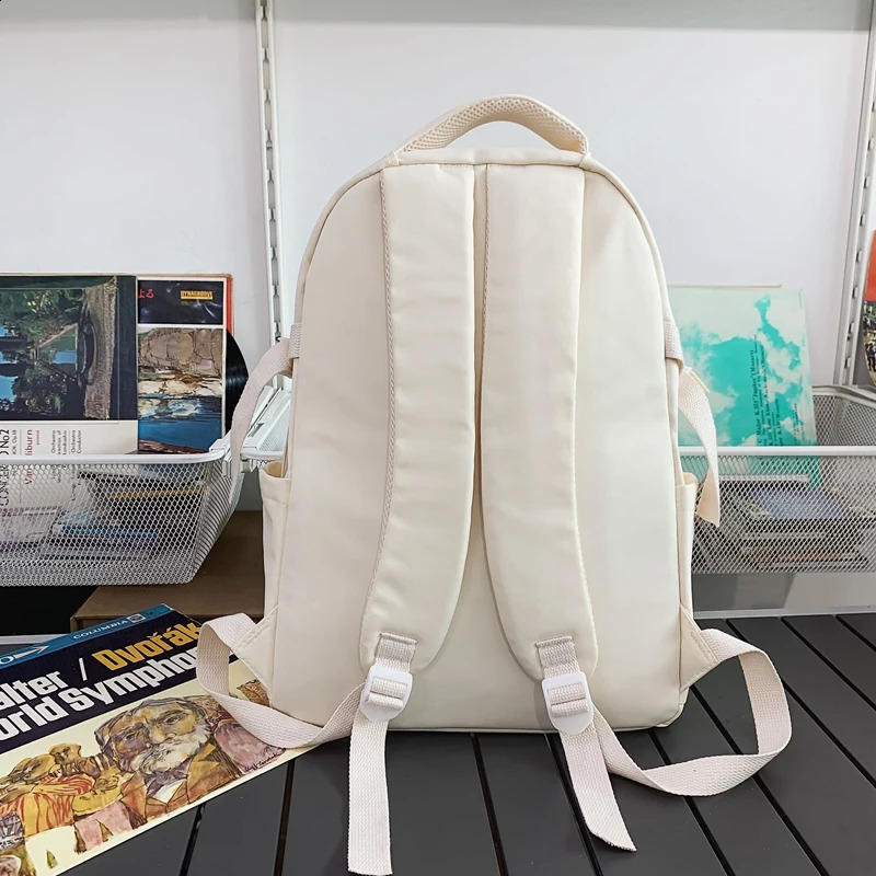 JOYPESSIE Fashion Waterproof Bookbag for High School School Bag Nylon Black Backpack Women Laptop Mochila 240813