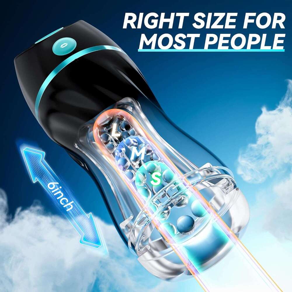 EINSEO Automatic Sucking Male Device - Upgraded Version with 7 Vibration and Suction Hands Free Pocket for Female Male Massager 3D Realistic Texture T