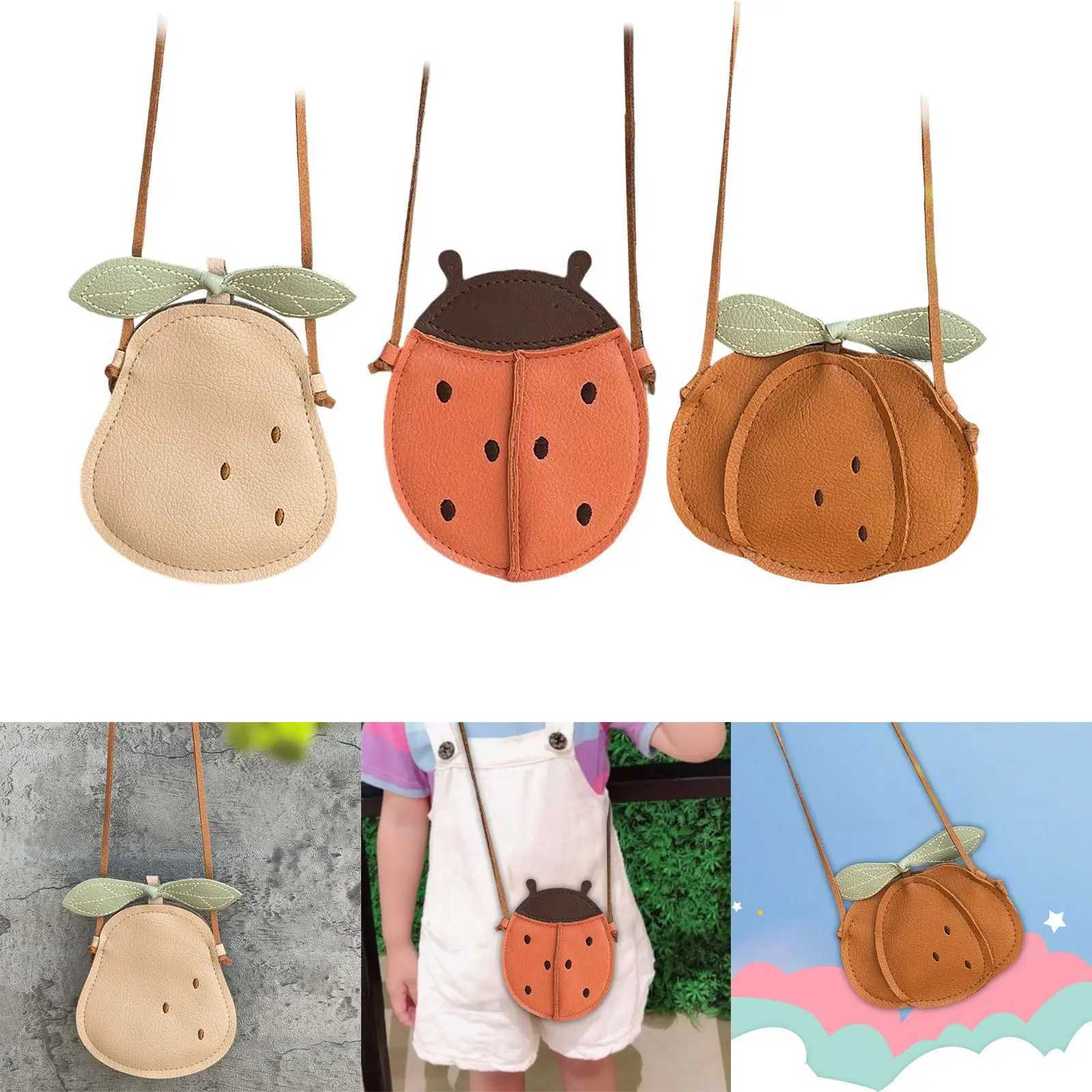 Cute shoulder bag coin wallet mini PU leather handbag childrens shoulder bag messenger cross bag girls wallet W240813
