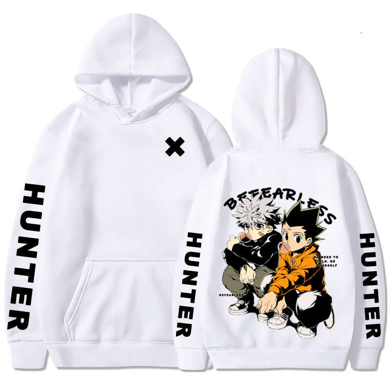 Hunter X Japan Anime Men Women Hoodies Killua Zoldyck Gon Haruku Unisex Pullover Casual Plus Size Sweatshirt Streetwear