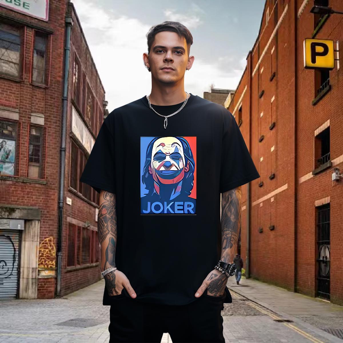 T shirt 230g Cotton clown Sport Breathable Crew Neck Custom Print Plus Size Couples T Shirts 2024 New Soft Wear