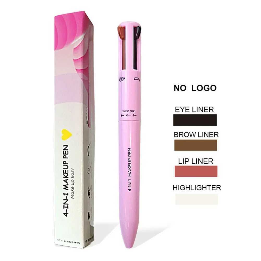 Makeup Tool Multifunctional Pen 4 In 1 Eyebrow Eyeliner Pencil Lasting Drawing Lip Line Waterproof Sweatproof Highlighter Y240813
