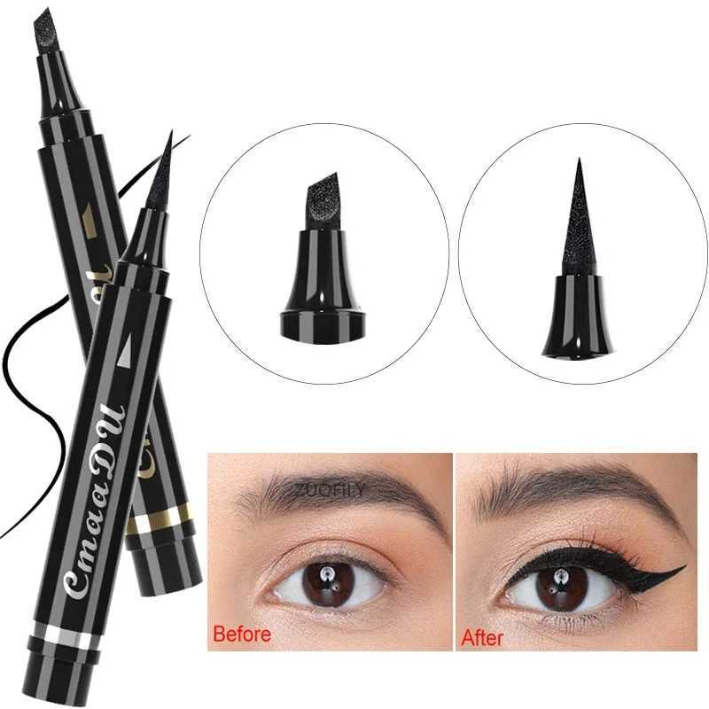 Black Waterproof Quick Drying Eyeliner Stamp Long-lasting Smooth Liquid Pencils Natural Arrow Eyeliner Eyes Beauty Cosmetics Y240813