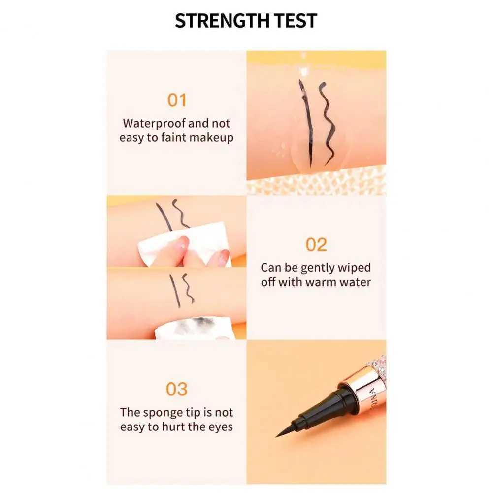 YANQINA Sparkling Eyeliner Cosmetic Sweatproof Slim Refill Queen Scepter Rose Liquid Eye Liner Pen Y240813