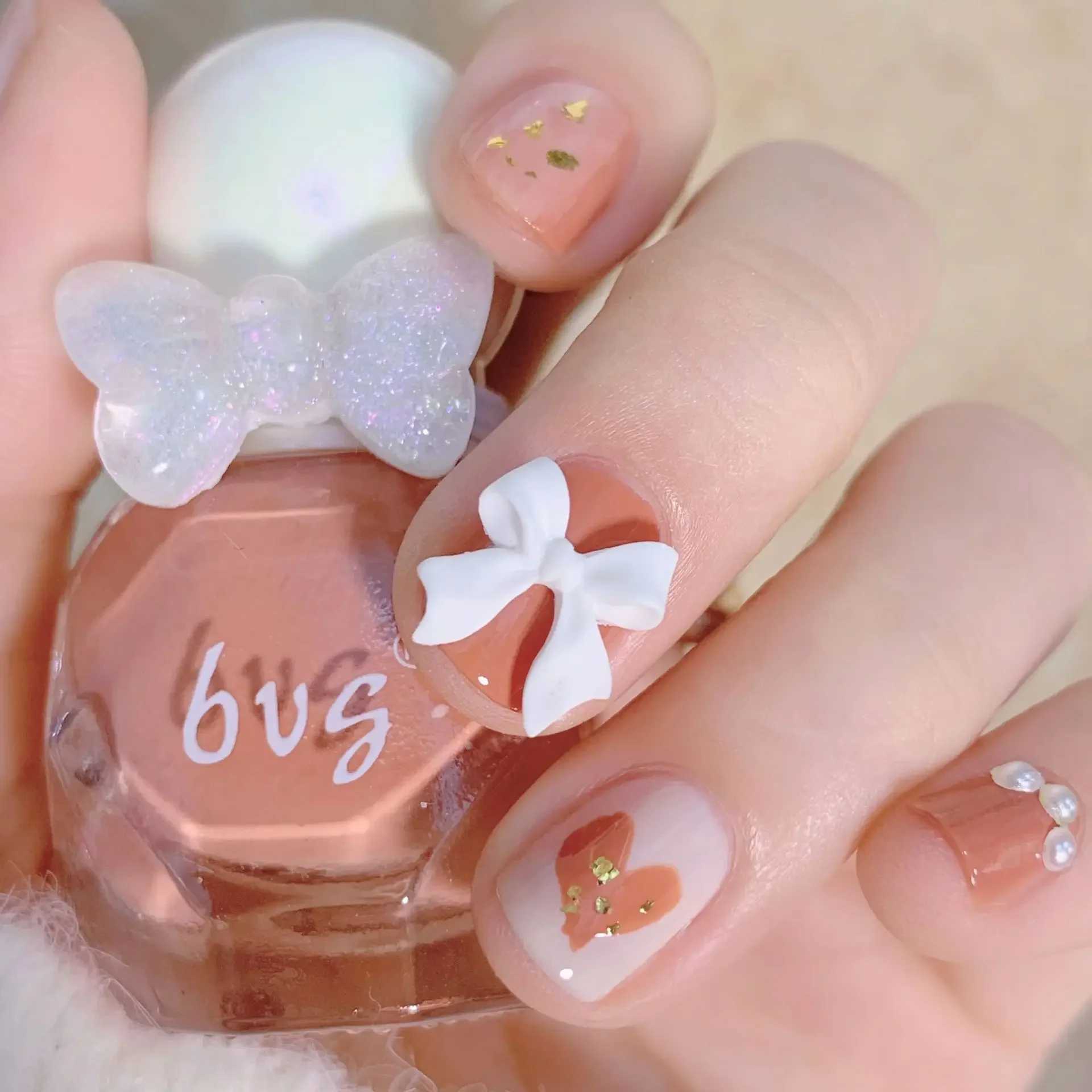 Pearlescent Water-based Nail Polish White No Baking Can Tear Bright Color Nail Frosting Nail Care Polish Without Baking LampM240814
