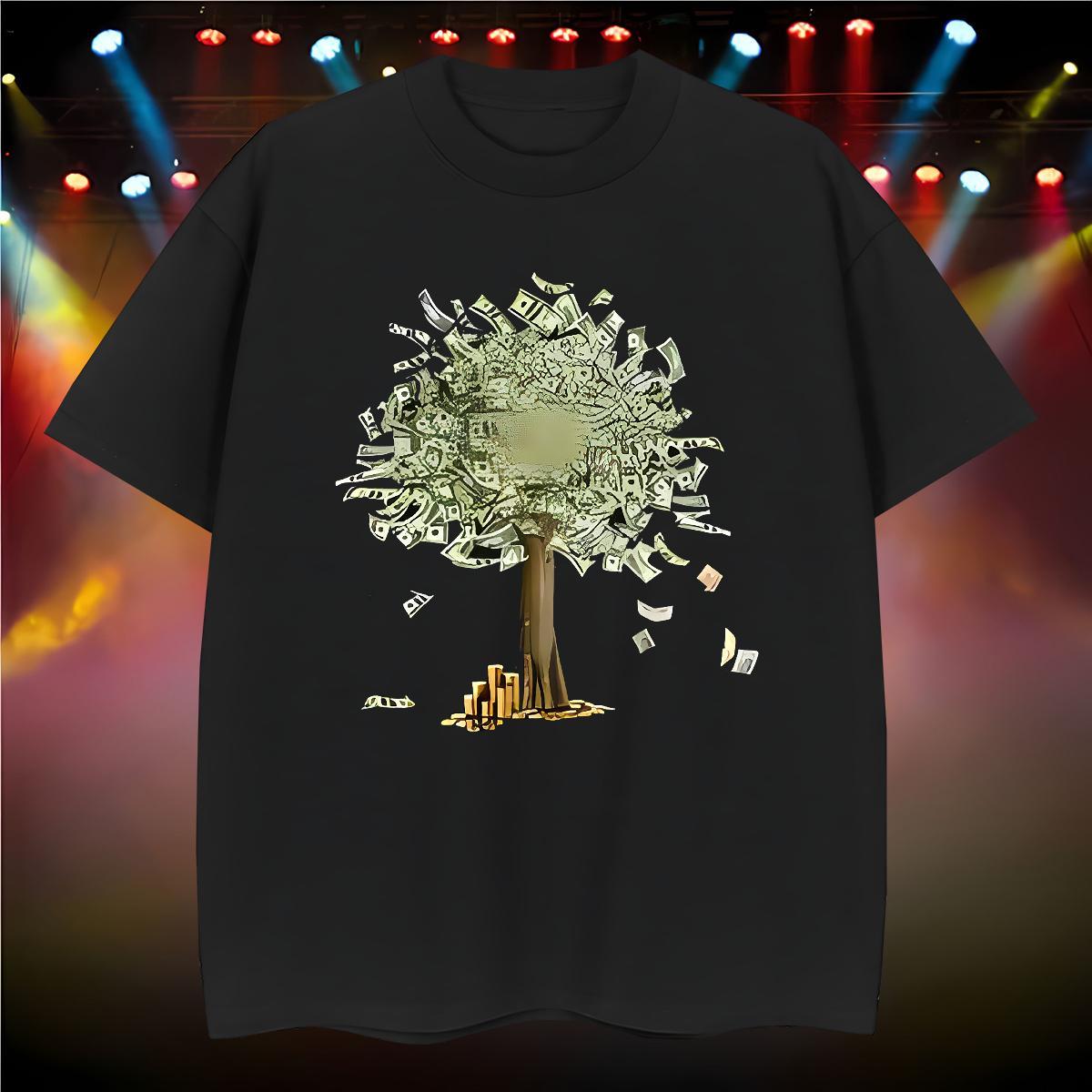 Soft tree T-Shirts Home Outdoor Tshirt for Man Woman 230g 100% Cotton DIY Breathable Short Sleeve Customized Tshirts