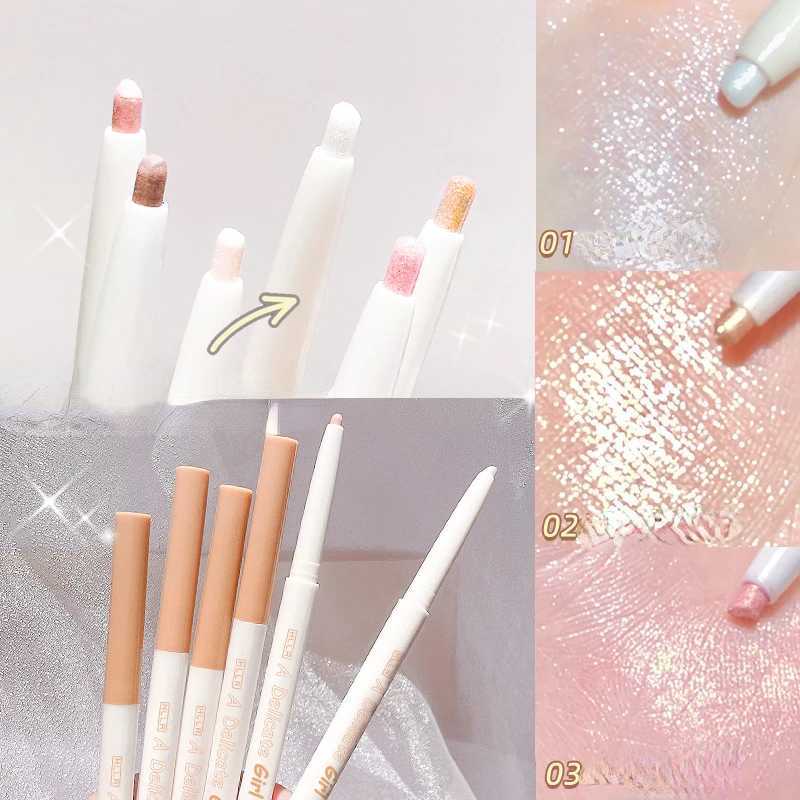 Matte Eyeliner Lying Silkworm Crease Pen Cute Eye Bags Tea Brown Eye Shadow Glitter Waterproof Eyeliner Pencil Cosmetics Makeup Y240813
