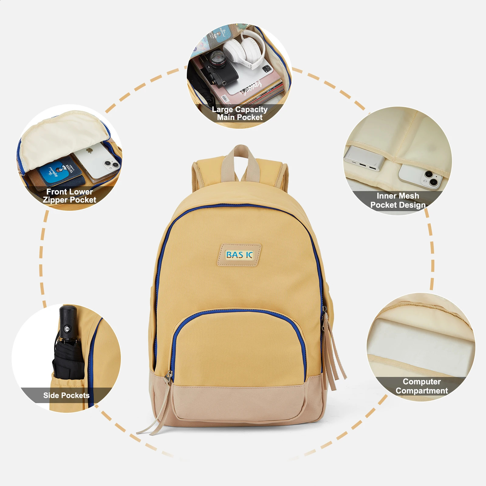 Fashion Big Student School Backpack School Bag High Capacity Women Laptop Backpack Female Cute Leisure Travel Mochila 240813