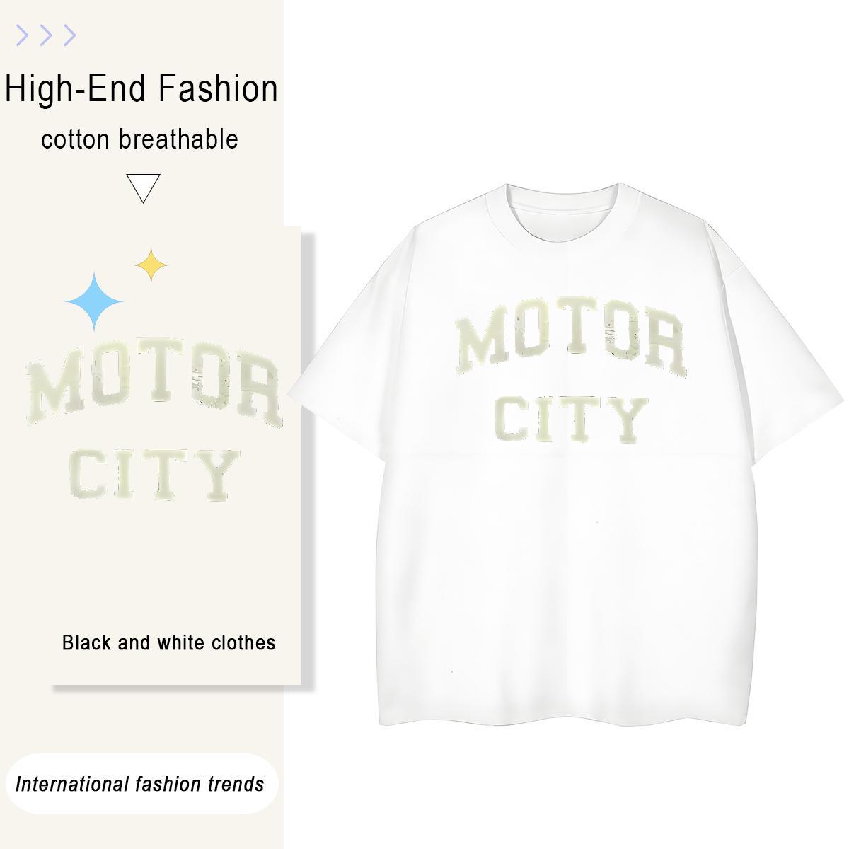 Free Shipping Men Tshirts Anime Printing Street 100% Cotton 230g DIY Printed Pure Cotton letter Mens T Shirts Stylist Tops Shirt