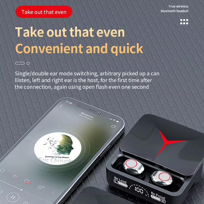 TWS M90 Wireless Headphones Gaming Earphone Bluetooth 5.3 Sport Earbuds with Mic Wireless Headset For iPhone Xiaomi