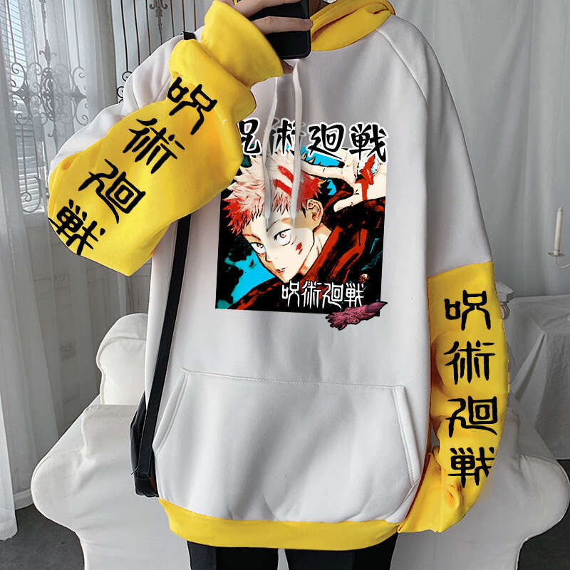 Jujutsu Kaisen Unisex Haruku Japan Anime Yuuji Itadori Sweatshirt Long Sleeve Men Plus Size Autumn Winter Hoodies