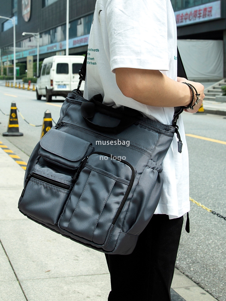 Multi-functional personality single shoulder crossbody bag Fashion casual handbag Business trip men's briefcase backpack men's bag