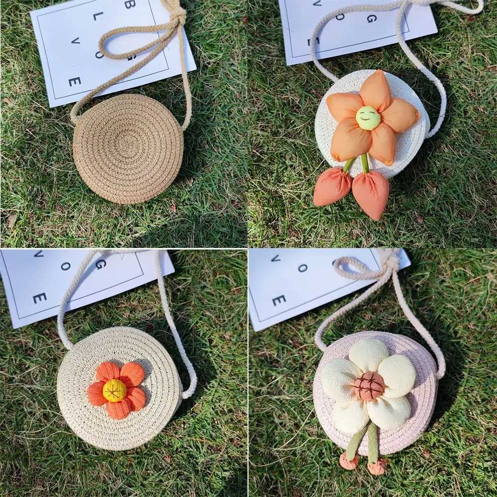 Childrens handbag cute flower wallet shoulder bag coin wallet cross body bag W240813