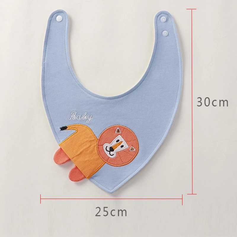 Bibs Burp Cloths Triangle Cartoon Baby Bibs Soft Newborn Feeding Towel Cotton Cloths for Girls Boys Bandana Bib Newborn Saliva Towel Burp ClothsL4812