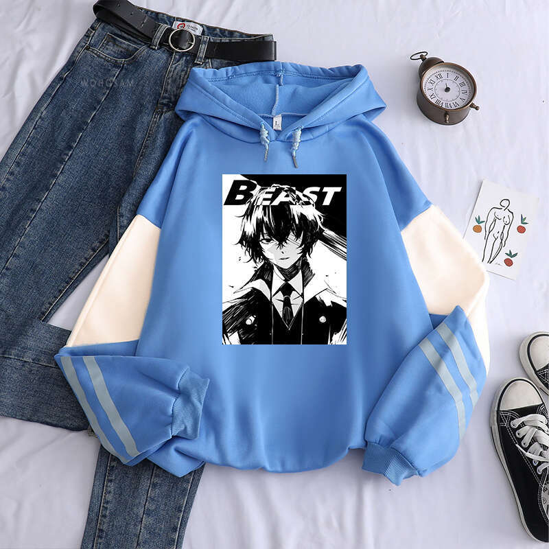 Japanese Anime Bungo Men/woman Winter Plus Size Hoodies Bungou Stray Dogs Cool Osamu Dazai Manga Haruku Sweatshirts u