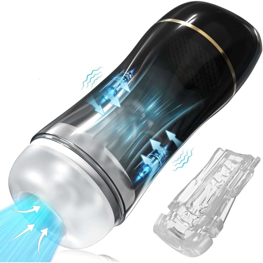 Male Masturbator Sex Toys for Men - Upgraded Male Sex Toys Penis Pump 10 Vibration & Suction Mens Sex Toys, Pocket Pussy Male Stroker with 3D Realisti