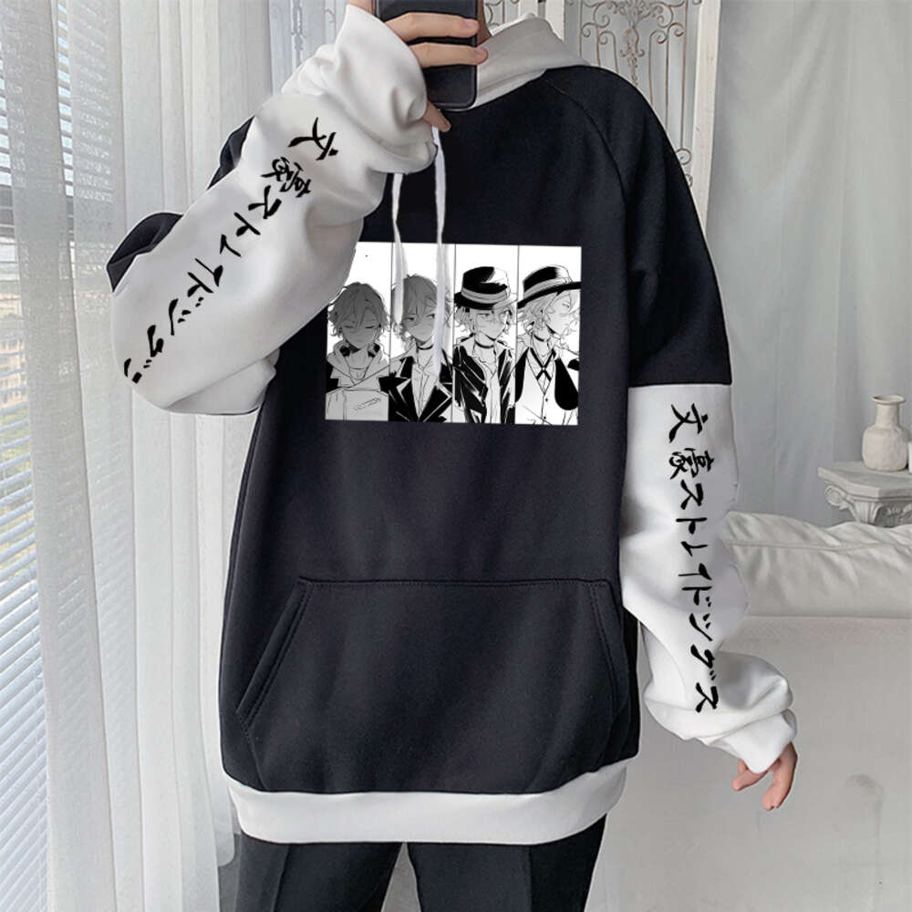 Anime Men's Bungo Stray Dogs Nakahara Chuuya Hoodies Women 90s Vintage Cartoon Shirt Spring Autumn Fleece Plus Size Sweatshirts