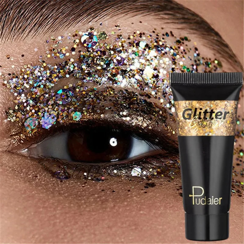 Sequins Glitter Liquid Eyeshadow Highlighter 12 Colors Long Lasting Shimmer Face Body Hair Multi-purpose Makeup Stage Cosmetics 240814