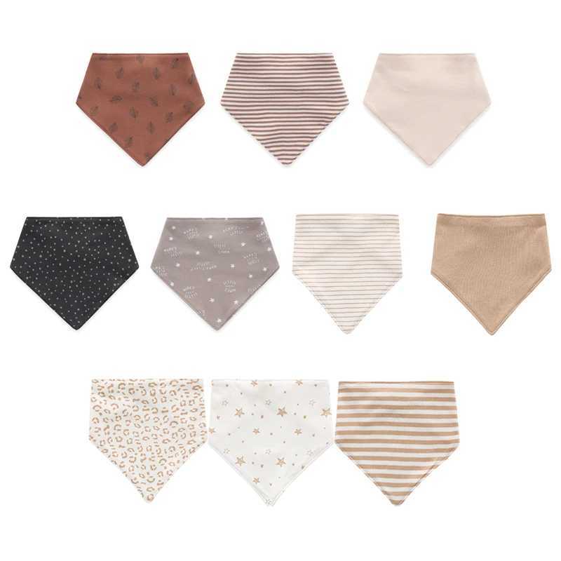 Bibs Burp Cloths Unisex Cartoon Print Baby Girl Bib Cotton 3/5Pieces Baby Boy Burp Cloths 0-12M Infant AccessoriesL4812