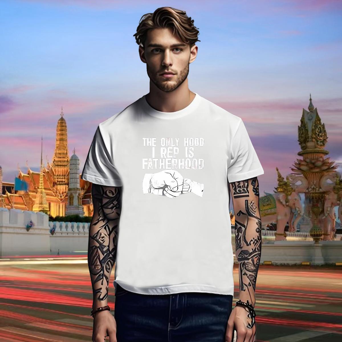 Men T Shirts 230g Cotton hands Beach Breathable Short Sleeve Custom Printing Couples T Shirts DIY Customized Loose Tee Shirt