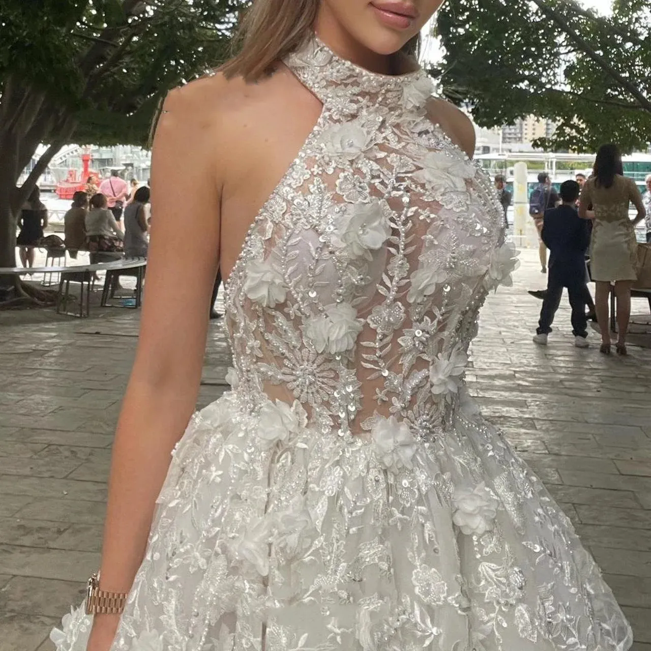 Sexy Halter Neck Short tail Prom Dresses 2025 Beaded Knee Length Backless Homecoming Graduation Ball Gowns For Little Girl